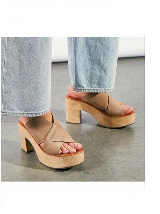 Free People Shoes - FREE PEOPLE • KORA Platform Clog Beige Tan